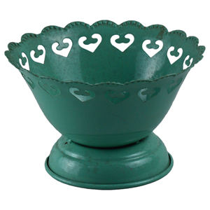 Bol à fruits de décoration en métal massif de couleur verte, idéal pour la décoration de table, bol à légumes - Product Image 1