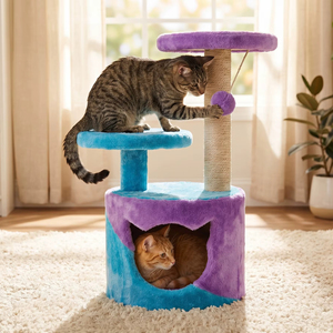 Amistar Azure Rainbow – Premium All Size <b>Cat</b> Scratcher, Colorful Sisal Post, Fun & Durable <b>Cat</b> Playground - Product Image 3