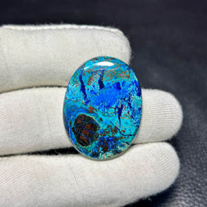 Shattuckite ธรรมชาติอัญมณี Cabochon หลวมสวยงามอินเทรนด์ทำหิน OEM เป็นมิตรส่งออกคุณภาพ - Product Image 2