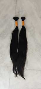 Bulto de cabello humano virgen-100% Cabello humano indio crudo Cabello de donante único sin proceso químico sin enredos - Product Image 2