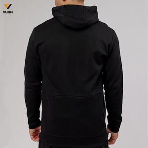 100% coton sweat à capuche zippé personnalisé couture inversée conception impression numérique complète sweat à capuche court zippé pour hommes - Product Image 2