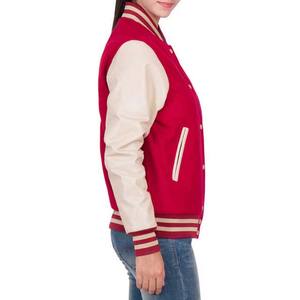 Vêtements pour femmes Letterman Baseball Bomber Jackets Custom Made Top Quality Leather Sleeves and Wool Respirant Varsity Jackets - Product Image 4