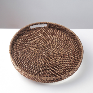 Vietnam Plateaux ronds en bambou faits à la main Plateau de service écologique naturel avec touche de rotin pour restaurant-SR2060 - Product Image 3