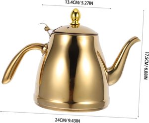 Customized Stainless Steel <b>Tea</b> Kettle <b>Tea</b> <b>Maker</b> Pour Over Kettle for Coffee and <b>Tea</b> Suitable for All Stovetops 1.5L - Product Image 4