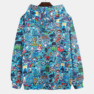 Sudadera con capucha de chorlito de cristal estampado de alta calidad suéter de mezcla de algodón estampado liso suéter con capucha personalizable para hombre - Product Image 2