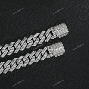 925เงินสเตอริ่ง VVS Moissanite Baguette ฮิปฮอปและตัดสีขาวกุหลาบทองชุบทองสไตล์แร็ปเปอร์ Miami คิวบา - Product Image 4