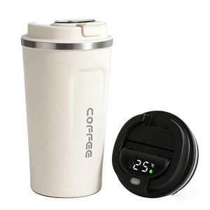 แก้วกาแฟอัจฉริยะสแตนเลสเก็บอุณหภูมิ 510 มล. กระติกน้ำร้อน-เย็นพร้อมหน้าจอ LED แสดงอุณหภูมิ - Product Image 1