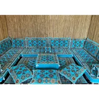 Ensemble de trois coussins marocains brodés en forme de U, style ottoman Anatolia, lavables, ergonomiques, en polyester et coton