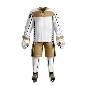 Vente en gros d'ensembles de hockey sur glace adulte de qualité supérieure vêtements de sport d'usine personnalisés avec tissu respirant doux et confortable ODM OEM - Product Image 4