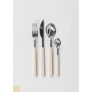 Juego de cubiertos de metal de diseño de tendencia con asas de incrustaciones de hueso perfecto para restaurantes domésticos de la India - Product Image 6