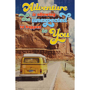 Póster Decorativo para Pared de Autocaravana con Diseño de Aventura Inesperada, Permitiendo lo Inesperado - Product Image 1