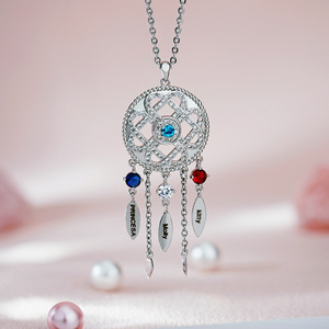 Collar Bohemio Personalizado con <span class=keywords><strong>Atrapasueños</strong></span>, Piedra <span class=keywords><strong>de</strong></span> Nacimiento y Nombre, Joyería <span class=keywords><strong>de</strong></span> Moda, Colgantes y Dijes para Mujer - Product Image 4