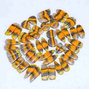 Wholesale Customizable <b>Bumble</b> <b>Bee</b> Jasper Pair Natural Jasper Pair Gemstone Loose Cabochon Gemstone For Use Pair Jewellery Making - Product Image 4