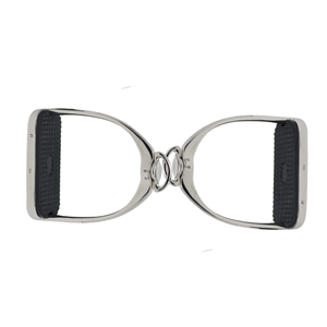 Estribos de Acero Inoxidable de Primera Calidad, Diseño Tradicional con Estribos de Seguridad, Almohadilla de Goma Plateada y Negra para Montar a Caballo - Product Image 3