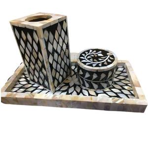 Plateau élégant et écologique pour balai serpillère avec base en bois et incrustation de perles, MOQ 100 pièces, pour cuisines modernes et décoration intérieure - Product Image 1