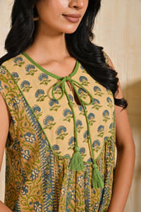 Robe longue en coton imprimée au bloc pour femmes, robes imprimées au bloc de Jaipur, fabricant OEM en gros, étiquette de marque personnalisée - Product Image 6