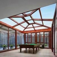 Toit d'auvent de cadre en aluminium de véranda de conception moderne personnalisé avec le verre isolé trempé coulissant pour des maisons