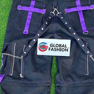 กางเกงผ้าฝ้ายสีม่วงสไตล์โกธิคสำหรับผู้ชาย, กางเกงแฟชั่นสไตล์โกธิคแบบแปลงร่างได้สำหรับผู้ชาย 2026 - Product Image 5