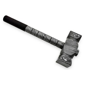 Marteau en acier de Damas fait à la main, nouveau design, marteau professionnel en acier de Damas pour le camping - Product Image 2