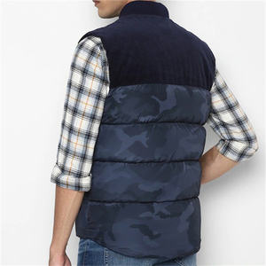 Chaleco acolchado de cuello redondo de alta calidad para hombre, ligero, transpirable, de nailon/poliéster, cálido, impermeable, con cremallera, logotipo para exteriores - Product Image 5