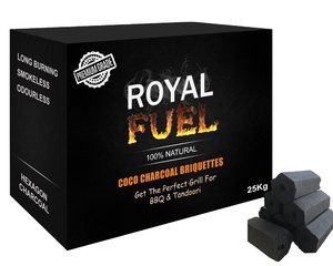 Charbon de bois en briquettes hexagonales en coque de noix de coco en gros pour restaurants, entreprises de restauration et acheteurs Horeca - Product Image 1