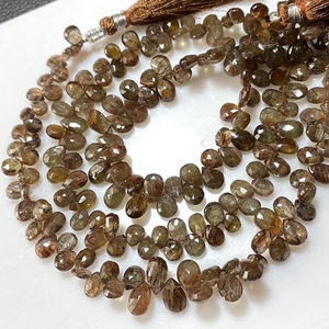 Cuentas Briolette con forma de pera facetada andalucita, cuentas al por mayor de calidad fina para joyería - Product Image 3