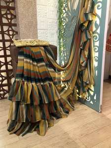 Dernier style ethnique Sari pour femmes Vêtements de fête les plus tendances Georgette Impression numérique Multicolore Tarifs de gros du fournisseur indien - Product Image 5