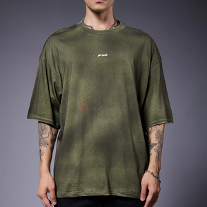 T-shirt surdimensionné 100% coton lourd Vintage Tee Logo personnalisé DTG Impression numérique Fabricant OEM - Product Image 5