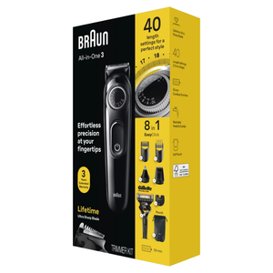Kit de toilettage électrique tout-en-un Braun Series 3 3470 8-en-1 avec tondeuse à barbe pour hommes - Product Image 1