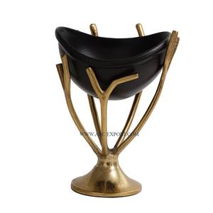 Blanc Marbre Maison Oud Brûleur De Luxe Qualité Or Poli Feuille Conception Support En Métal Verre Transparent Brûleur D'encens Prix Le Plus Bas - Product Image 2