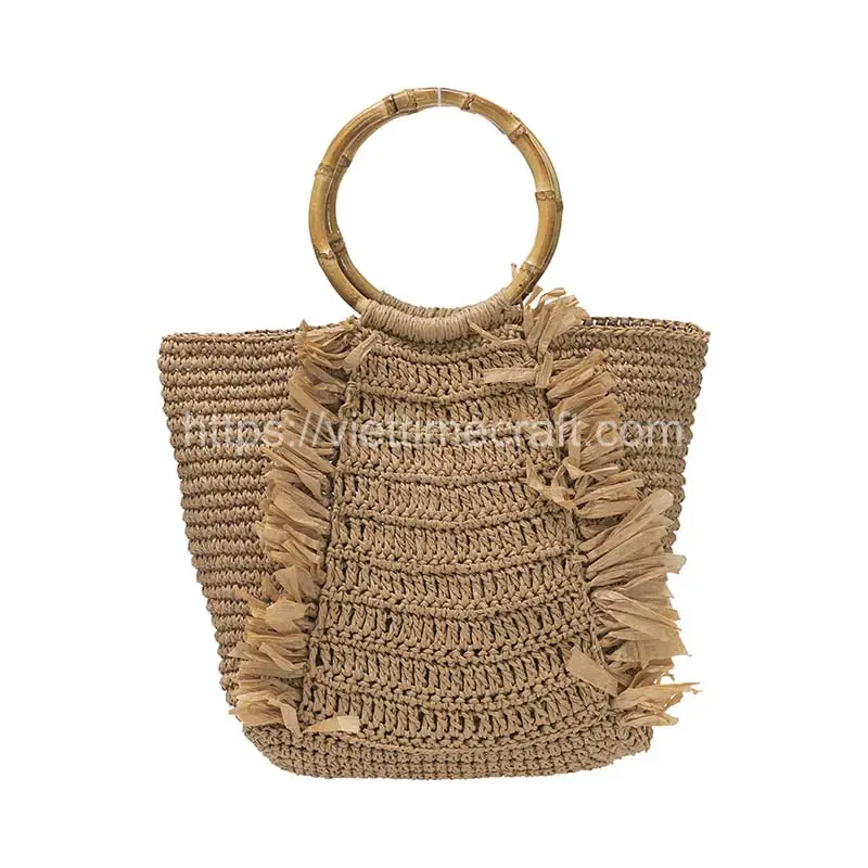 Ladies Straw Bags/ Handbags Beach Bag High Fashion Women's Designer Shopping Wholesale From Vietnam
