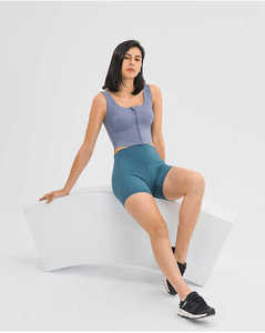 Sujetador deportivo de alto impacto con diseño acolchado y transpirable de secado rápido Cremallera frontal Gimnasio Activewear para entrenamiento y yoga - Product Image 6