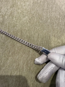 Pulsera Cubana de Plata 925 con Diamantes de Moissanita, Estilo Hip Hop de Lujo, Brillante, para Unisex - Product Image 3