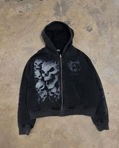 Conjunto Deportivo Personalizado con Sudadera con Capucha y Cremallera y Pantalones Jogger, Mezcla de Algodón, Ropa Urbana de Dos Piezas para Hombre y Mujer - Product Image 2