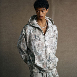 Sudadera con Capucha y Cremallera Sublimada de Moda, Fabricación OEM, Marca Privada Personalizada, Estilo Invernal, Forro Polar, Secado Rápido, Transpirable y Cómoda - Product Image 3