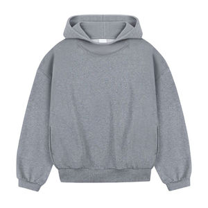 Sudadera con capucha de mezcla de algodón 100% informal para hombre de tendencia superior, patrón sólido básico, etiqueta privada personalizada, precios competitivos - Product Image 2