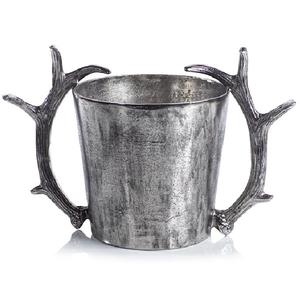 CAST ALUMINIUM ICE WINE CHILLER WINE BOTTLE HOLDER <b>VINTAGE</b> TROPHY <b>CHAMPAGNE</b> <b>BUCKET</b> LUXURY DESIGN WITH SIDE HANDLE - Product Image 3
