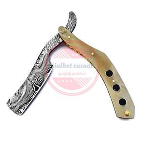 Damascus Steel Razor Durable <b>Edge</b> Damascus steel Men Shaving Razors - Product Image 2