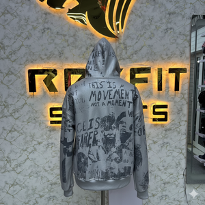 Bon taux, qualité supérieure, le plus demandé, sweat à capuche zippé imprimé en usine, sweats à capuche bon marché pour hommes - Product Image 2