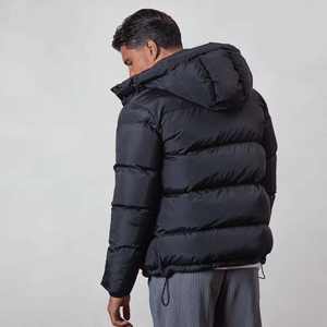 Chaqueta Acolchada de Lona Larga y Delgada para Hombre, de Alta Calidad, Personalizada, 100% Poliéster, Diseño Acolchado, con Capucha, para Invierno - Product Image 3