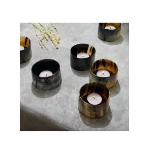 Diseño moderno cuerno de búfalo soporte de luz en T forma redonda lujo decoración al por mayor vela elegante soporte de luz en T - Product Image 1