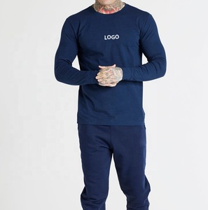 Manches longues respirant léger motif à carreaux sport exercice t-shirt pour hommes en gros coton Polyester hommes t-shirts personnalisés - Product Image 5