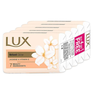 LUX Bright Glow มะลิ & Vitamin E สบู่อาบน้ำ100กรัม (ซื้อ4แถม1) - Product Image 1