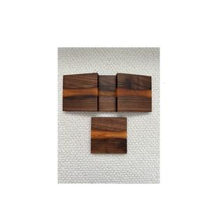 Posavasos de piedra de madera y resina forma cuadrada color oscuro para utensilios de cocina y restaurantes uso gran oferta - Product Image 1