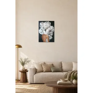 Impression sur toile Fida White Peony Headed Woman - Product Image 4