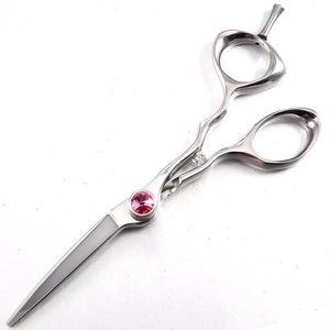 Tijeras de peluquería japonesas profesionales con mango personalizado de hoja recta para uso en salón y peluquero - Product Image 2