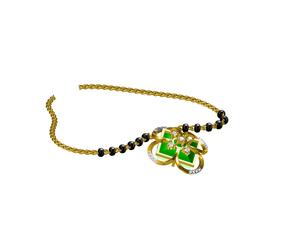 Colgante de Mangalsutra chapado en oro de 18 quilates al por mayor, joyería de diseño moderno y elegante para compromiso de boda o regalo - Product Image 2