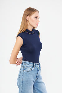 Cuello alto Sin mangas Cuerpo de viscosa Slim Fit Casual Relax y ropa interior elegante con función Anti-Pilling - Product Image 3