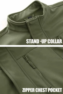 Waterproof Canvas Softshell Bomber <b>Jacket</b> for <b>Men</b> Winter Wear Breathable Anti-Pilling High Quality Stand Collar Hooded <b>Letter</b> - Product Image 3