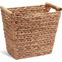 Poubelle décorative en rotin de grande taille faite à la main pour la maison et la cuisine Poubelle de nettoyage domestique de conception tendance pour les ordures
